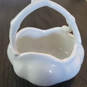 White Ceramic Basket